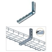 Quest Mfg Cable Tray L Wall Bracket, 6", Zinc CT0025-06-03